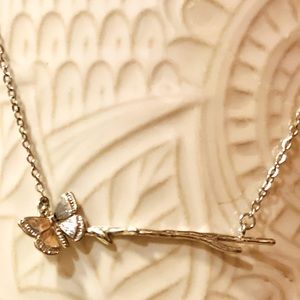 💕 Butterfly 🦋 on a Branch Necklace